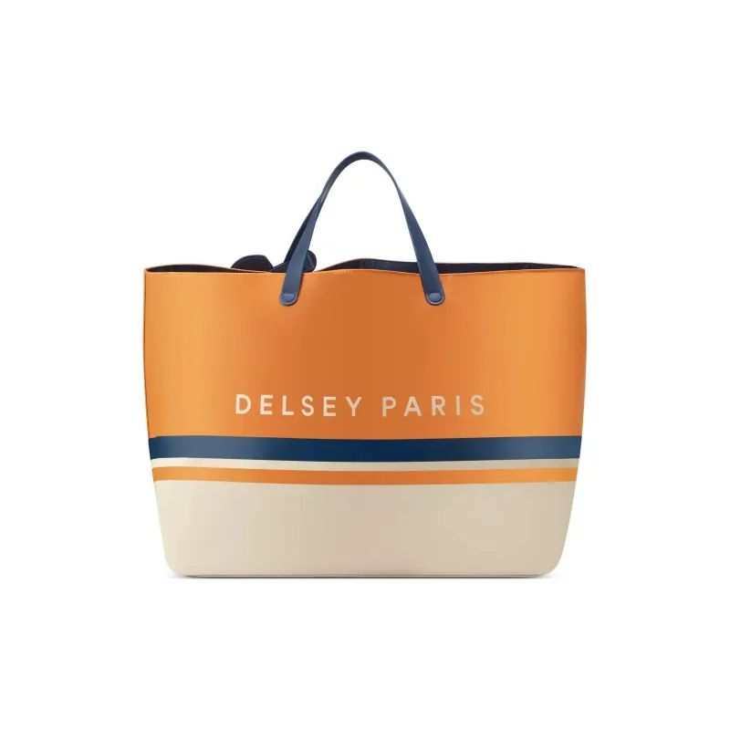 DELSEY PVC With Leather Handbag Unisex Orange-1