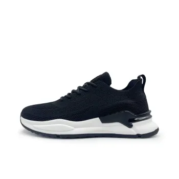 KYMOOU GhostKnit Mesh Cushioned Slip Resistant Breathable Low Top Casual Shoes Men's Black