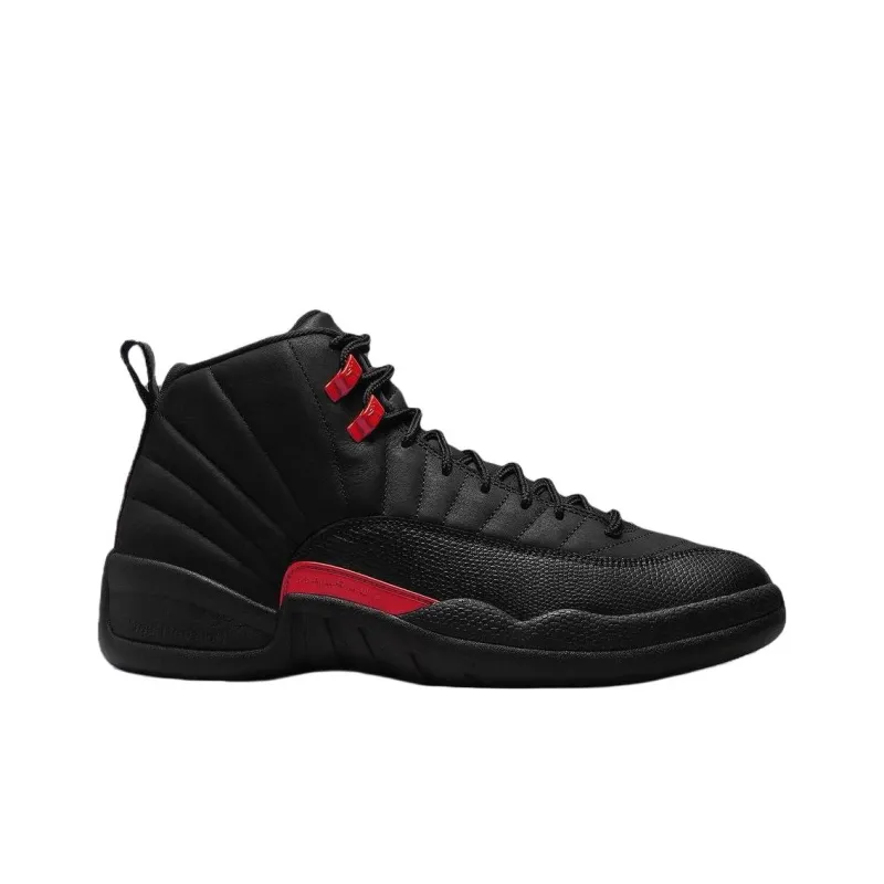 Jordan Air Jordan 12 'Bloodline' Mid-Top Basketball Shoes Men's Black Red-1