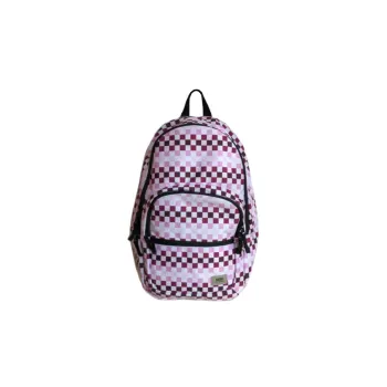 Vans Polyester Backpack Large Size Women's Pink Multicolor