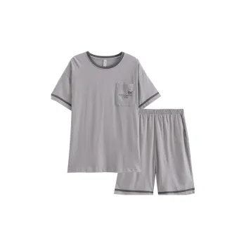 FENTENG Pajama Set Men's Noble Gray Gray Blue
