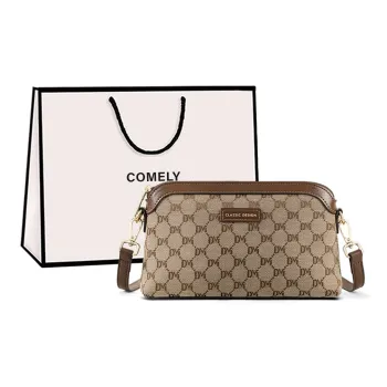COMELY Fabric Shoulder Bag, Crossbody Bag Regular Women's Coffee