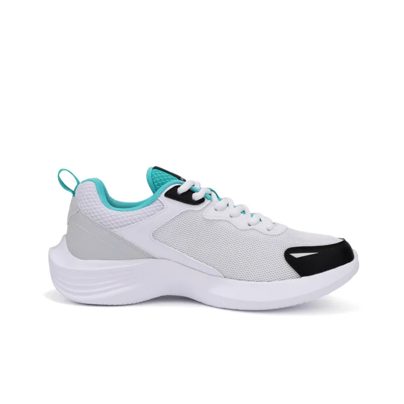 QIAODAN Cushioned Anti Slip Wear Resistant Breathable Lightweight Running Shoes Men's White Blue Green-1