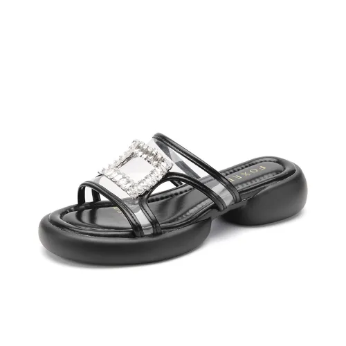 FOXER Slide Slippers Women's Black