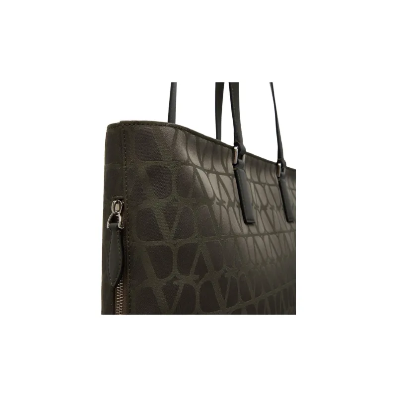 Valentino Calfskin Tote Bag, Shopping Bag, Shoulder Bag, Handbag Women's Army Green-5