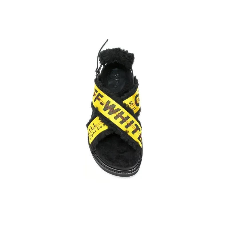 OFF-WHITE Strap Sandals Women's Black Yellow-3