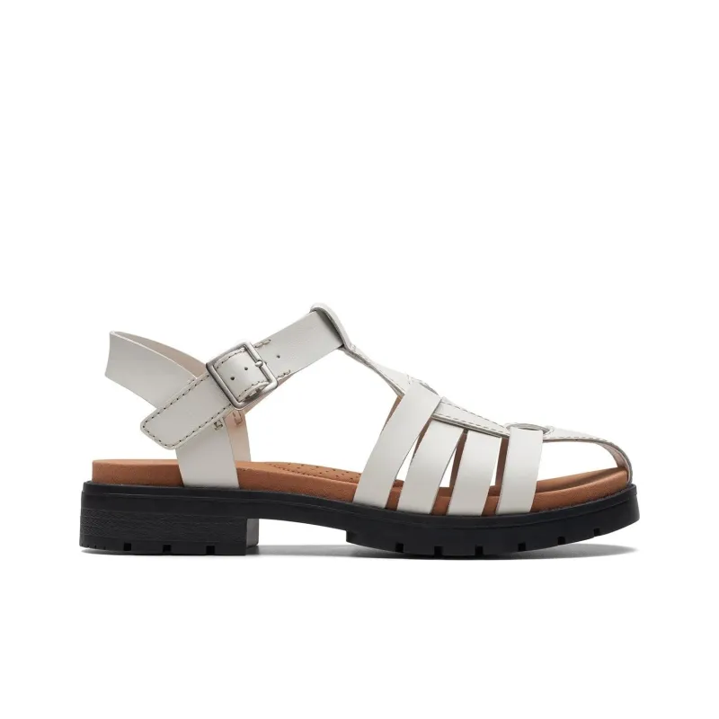 Clarks Roman Sandals 2cm Women's White-1