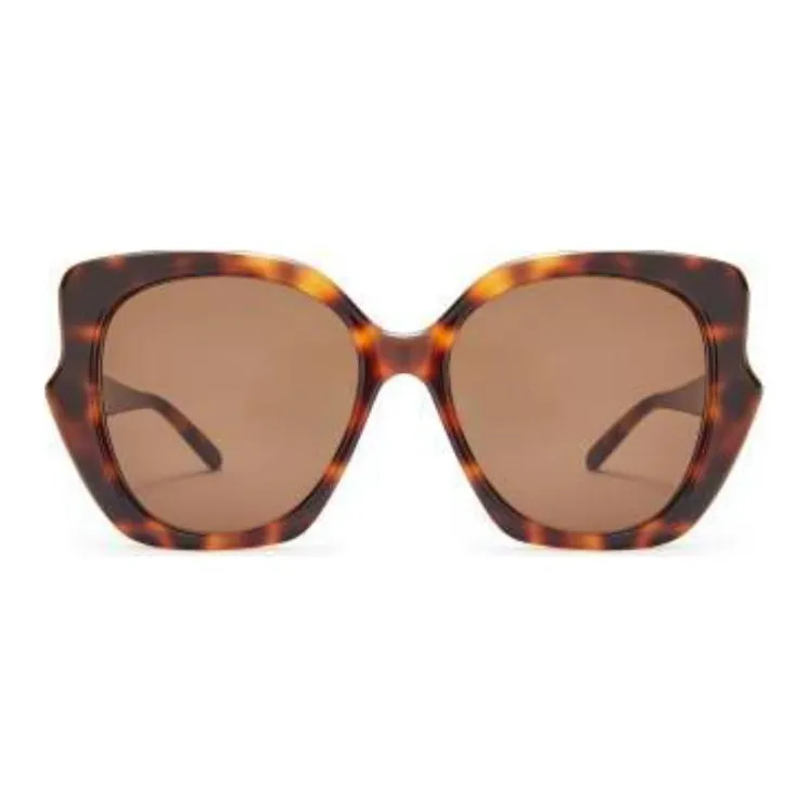 LOEWE Acetate Irregular Shape Sunglasses Women's Tortoiseshell-2