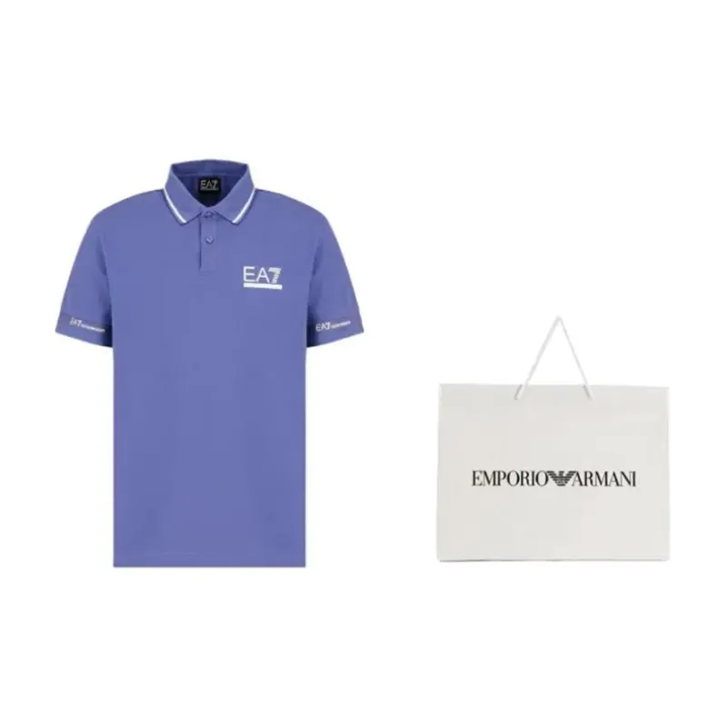 EMPORIO ARMANI EA7 Polo Shirt Men's Purple-1