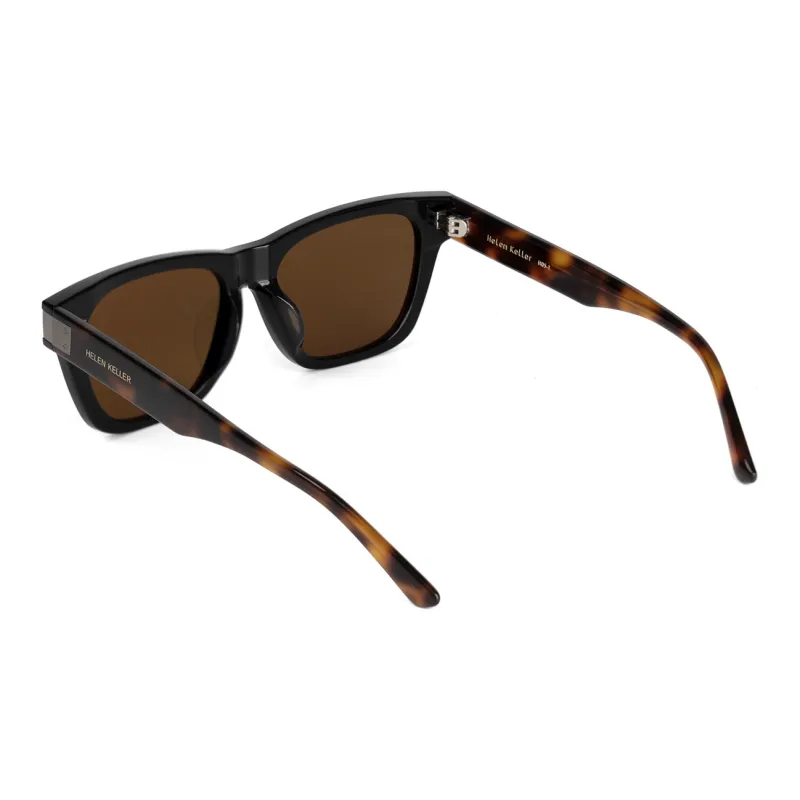 HELEN KELLER Plate Frame Square Sunglasses Unisex-3