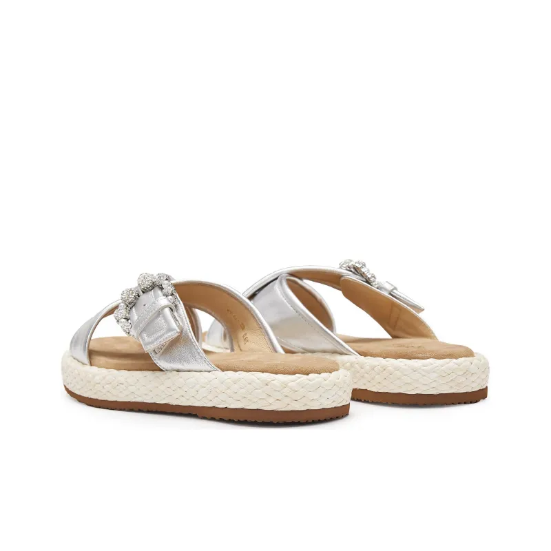 Staccato Rhinestone Slide Slippers Women's-2