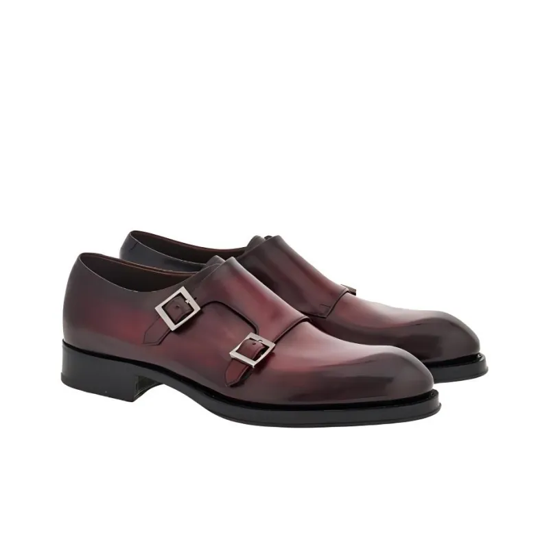 FERRAGAMO Tramezza Dress Shoes Men's Brown-3