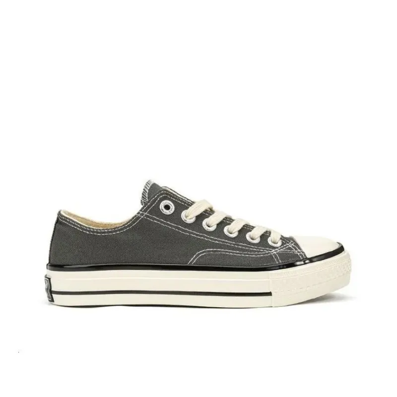 Dafu Leaps Forward Anti Slip Wear Resistant Breathable Lightweight Low Top Canvas Shoes Unisex Gray-2