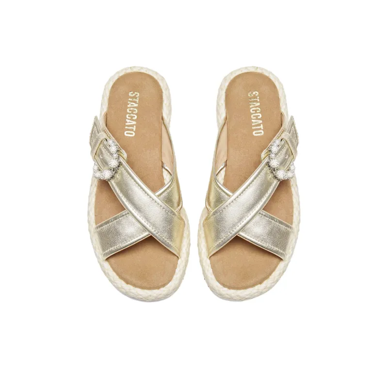Staccato Rhinestone Slide Slippers Women's-7