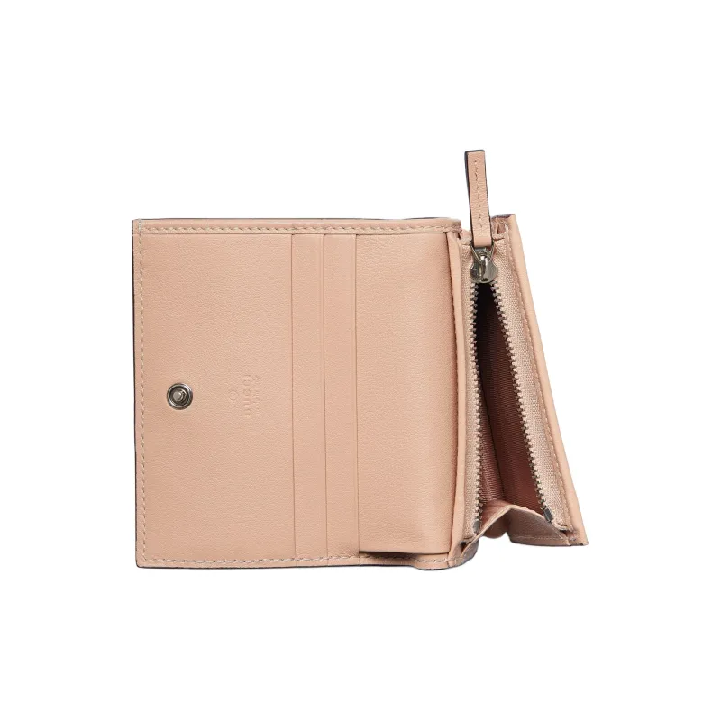 GUCCI GG Marmont Canvas With Leather Card Holder Women's Ebony-5