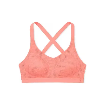 Victoria's Secret Lightweight Mesh Sports Bra / Coral Crush Bra Women's Coral Pink