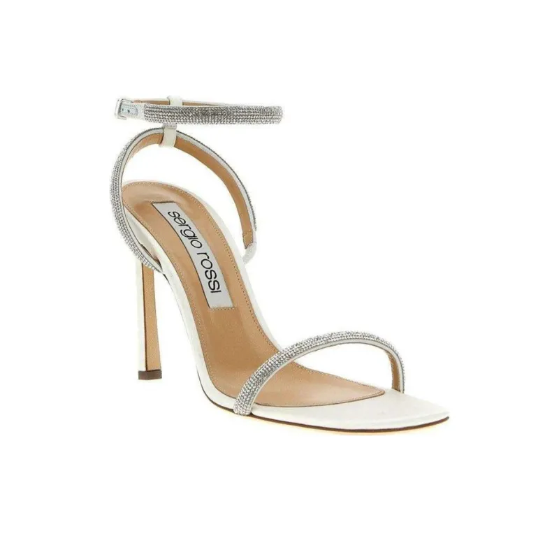 SERGIO ROSSI Bridal Ankle Strap Embellished Sandals Women's-2
