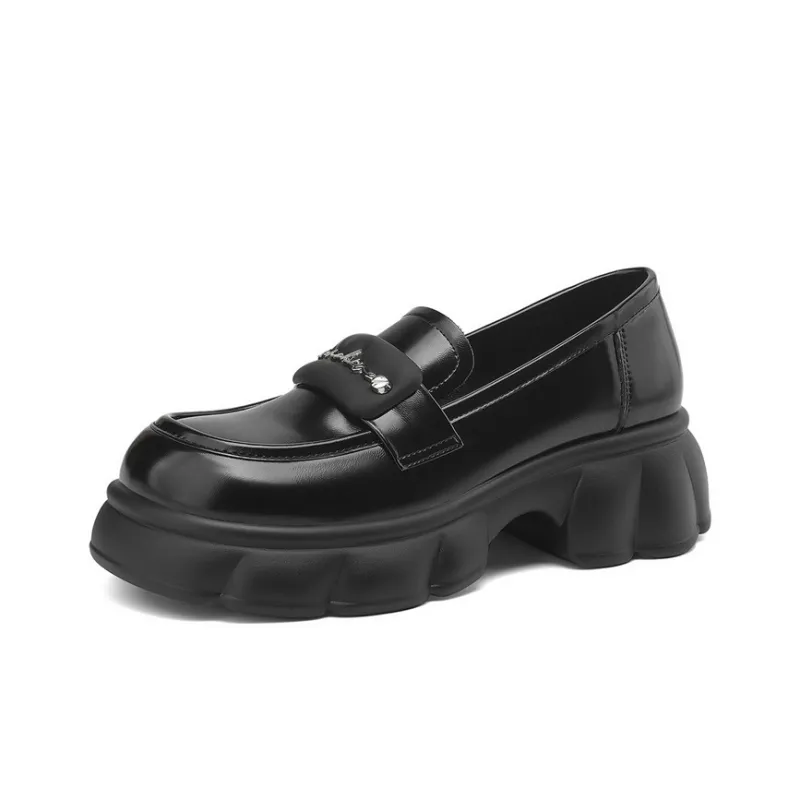 JOSINY Loafers 5.5cm Women's Black/Ecru-1