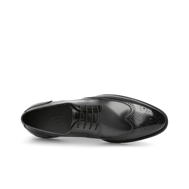 GOLDLION Dress Shoes Men Low Top Light Brown/Black Gray-7
