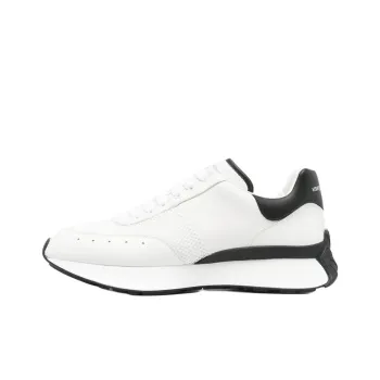 Alexander McQueen Logo Printed Mesh Lace Up Sneakers