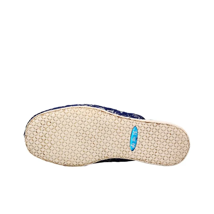 Neiliansheng Multi Layer Sole Embroidery Quiet Wrap toe Slippers Men's Blue Sole-3