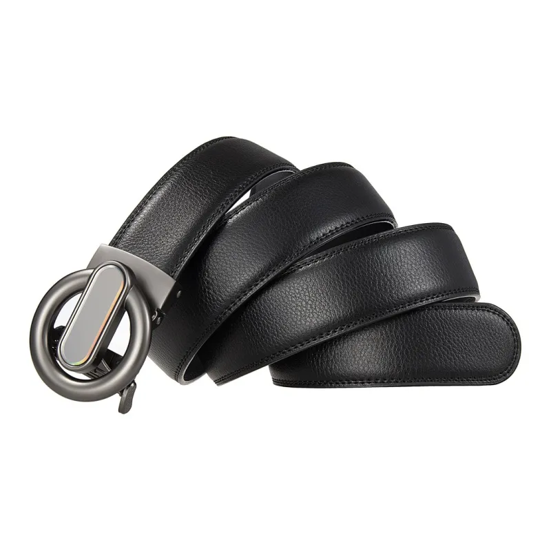 Lanza Designed Trendy Automatic Buckle Luxury Business Watch Leather Belts Men's Width 3.5cm-5