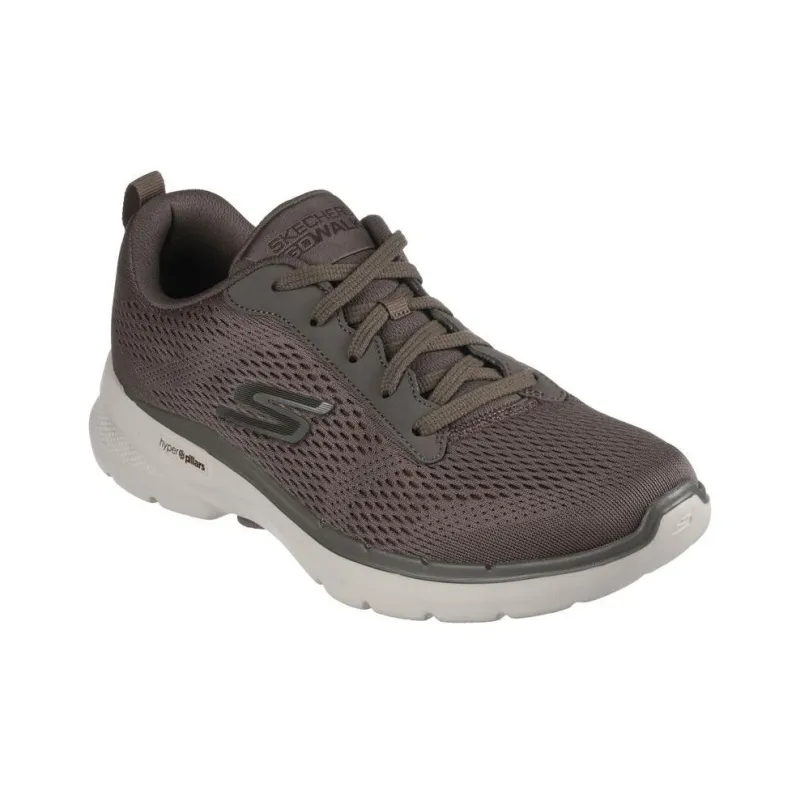 Skechers Go Walk 6 Anti Slip Wear Resistant Low Top Running Shoes Men's Taupe-3