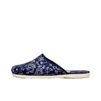 Neiliansheng Multi-Layer Sole Embroidery Quiet Wrap-toe Slippers Men's Blue Sole
