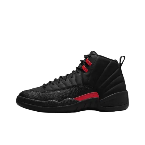 Jordan Air Jordan 12 'Bloodline' Mid Top Basketball Shoes Men's Black Red