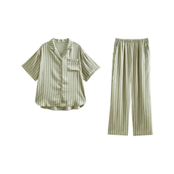 XUANZHITING Pajama Set Women's Light Green