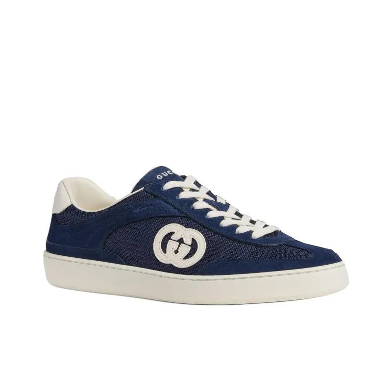 GUCCI G74 'Interlocking G Blue Suede'-1
