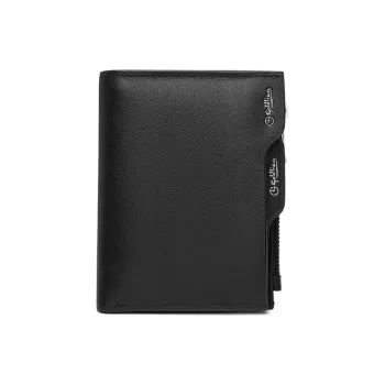 GOLDLION Cow Leather Wallet Coin Purse Regular Men's Black