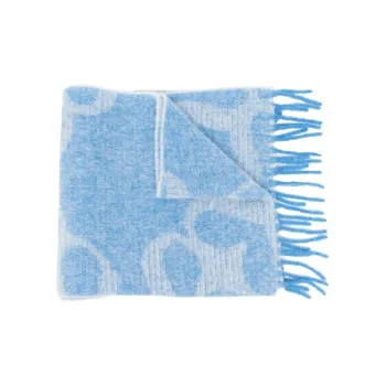 Sandro Alpaca Knit Scarves Women's Blue