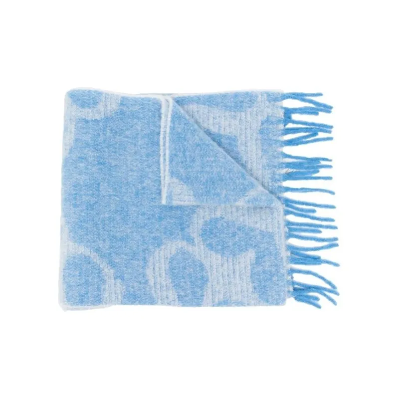Sandro Alpaca Knit Scarves Women's Blue-0