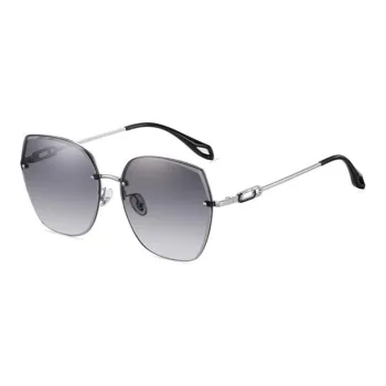 Thunder Pailong Metal Irregular Shape Sunglasses Women's Silver/Gold