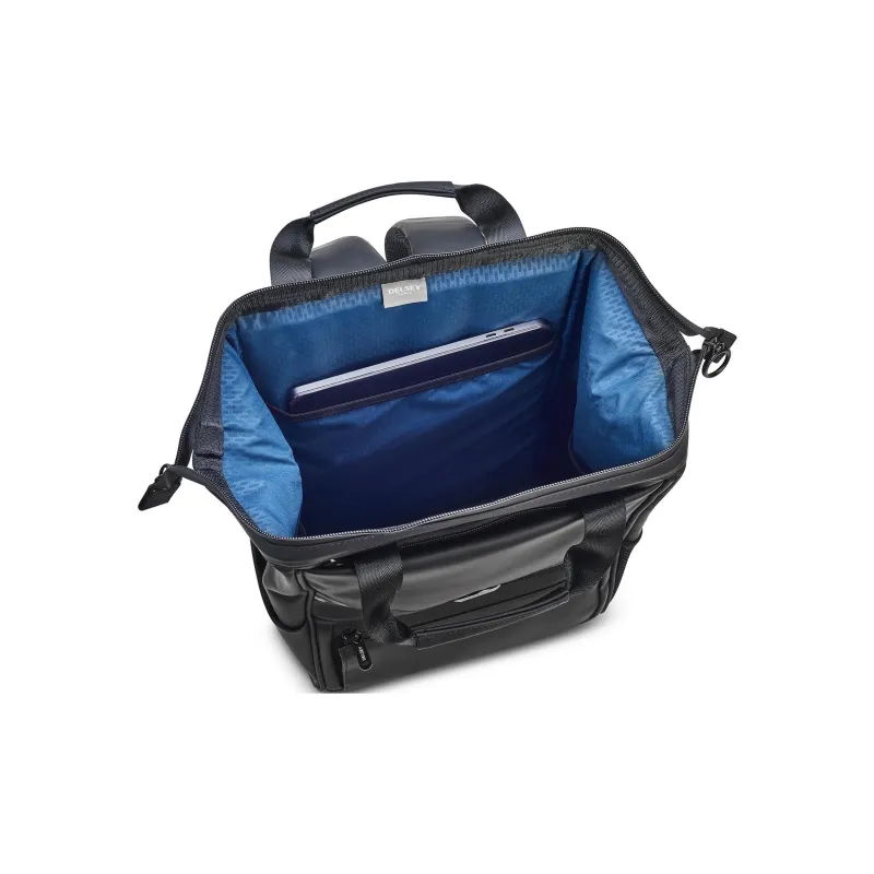 DELSEY PVC Backpack Unisex Black-3