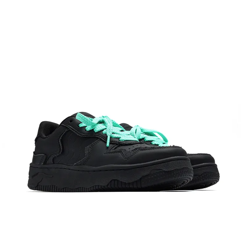 Fang Sanhuo Wear Resistant Slip Resistant Low Top Skateboard Shoes Unisex Black-3