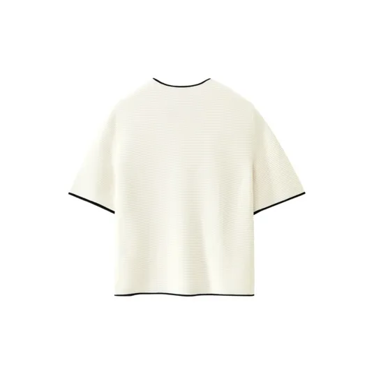 OVV Knitwear Women's Ecru Solid Color 15-1