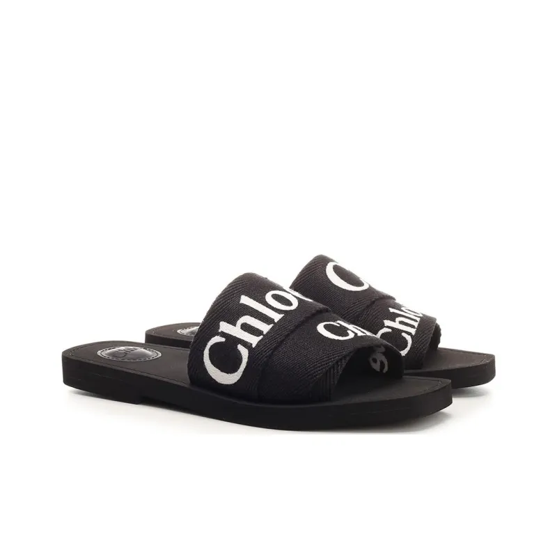 Chloe Slide Slippers Women's Black-1