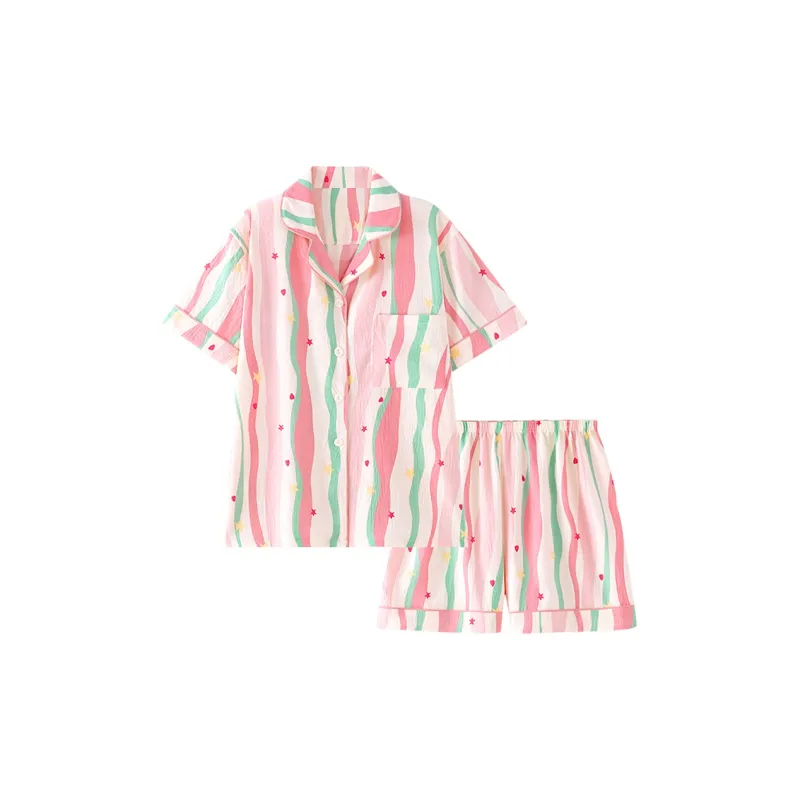 Qiao Ni Tong Pajama Set Women's Dopamine Dressing-0