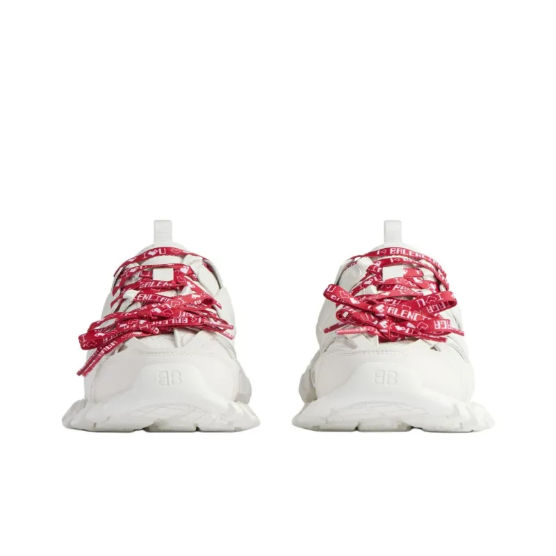 Balenciaga Track Mules 'White Red' Women's-3