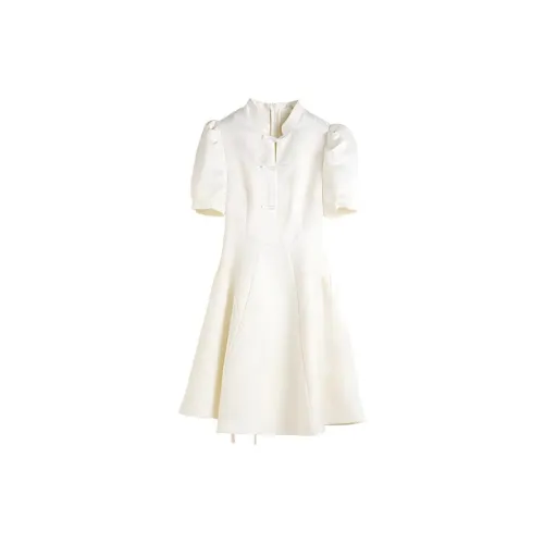 Hang Yi Court Short-Sleeved Dresses Women's