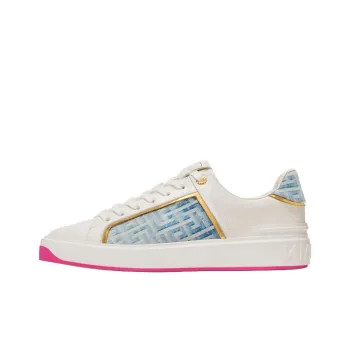 BALMAIN B Court Panelled Leather Sneakers Women's