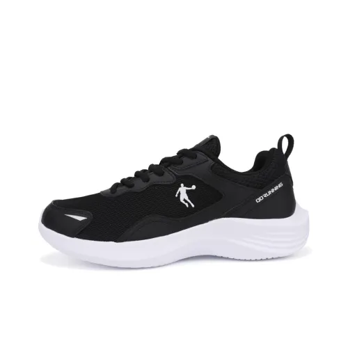 QIAODAN Shock Absorbing, Non lace-up, Wear Resistant, Breathable And Lightweight Casual Running Camel shoes Men's Black White