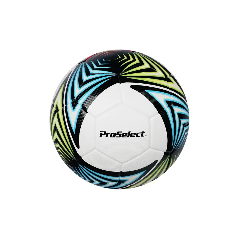 ProSelect Size 5 Soccer PU Seamless Thermal bonding Unisex Yellow White Blue-3