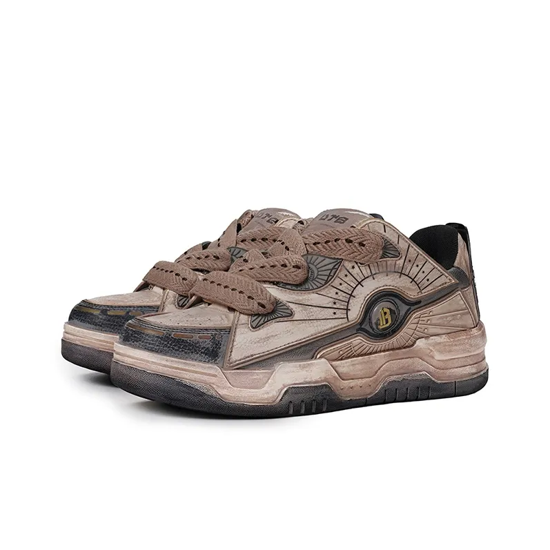 U.T.B Horizon001 Trailblazer Series Abrasion Resistant Low Top Skateboard Shoes Unisex Sand Dune-2