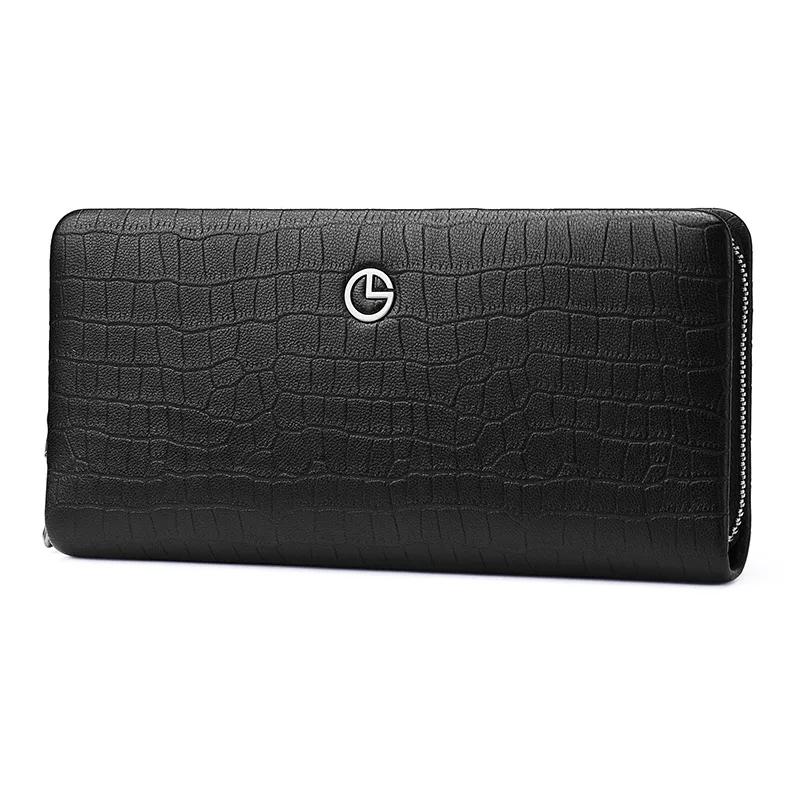 GOLDLION Sheepskin Wallet Men's Black-1