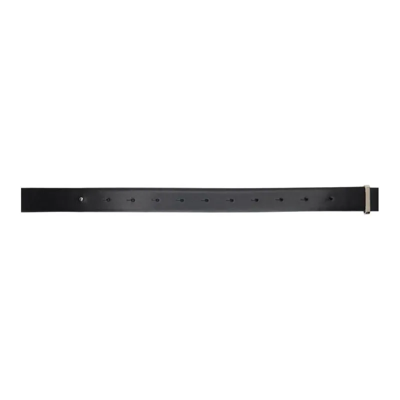 Toga Pulla Double Needle Buckle And Double Snap Closure Leather Belts Women's Black Width Approximately 2.5cm-1