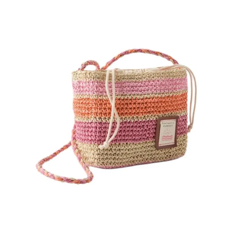 ZARA Cellulose Material Shoulder Bag Crossbody Bag Women's Rose Red-2