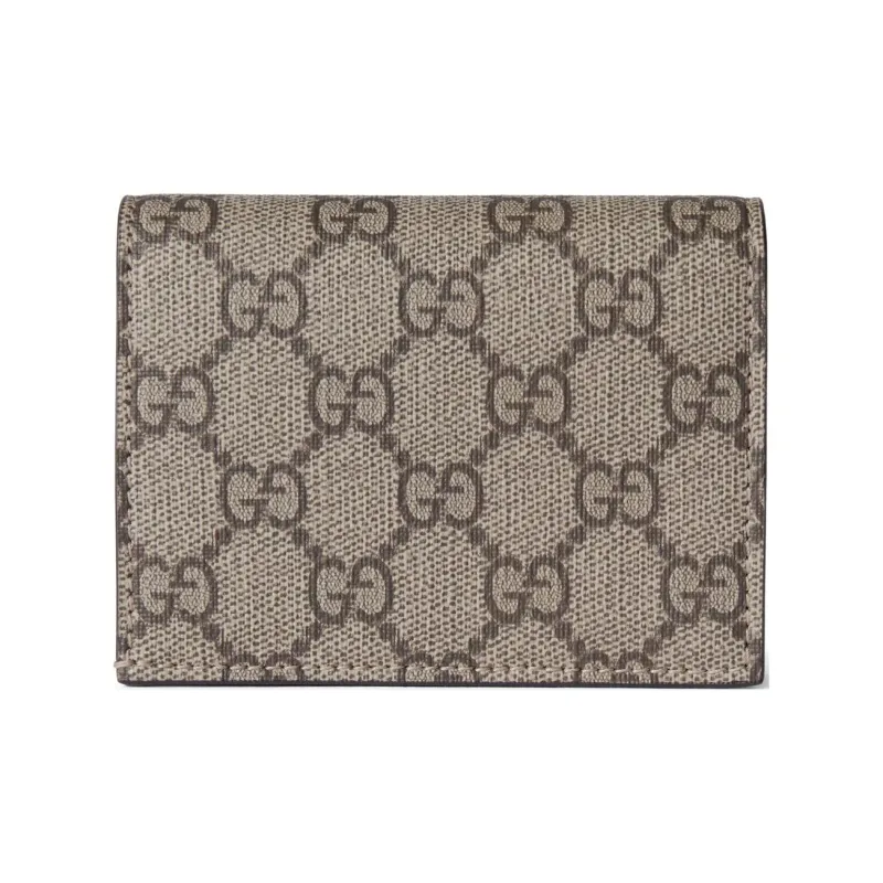 GUCCI GG Marmont Canvas With Leather Card Holder Women's Ebony-2